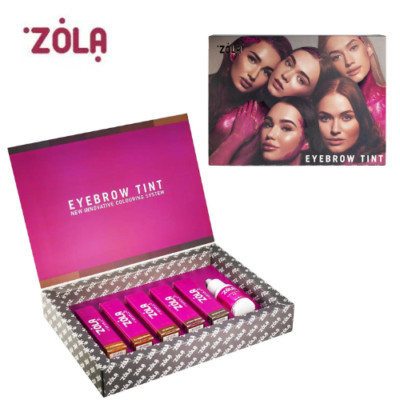 ZOLA Set  5 pcs Eyebrow tint + oxidant 3% New Innovating Colouring System 15ml