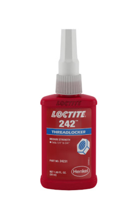 Loctite 242, Medium strength, general purpose threadlocker, adhesive, Blue, 50ML