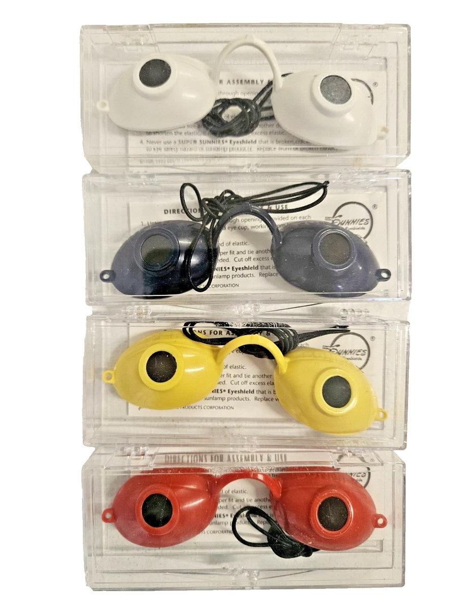 Paquete de 2 gafas flexibles para cama de bronceado Super Sunnies protección ocular UV