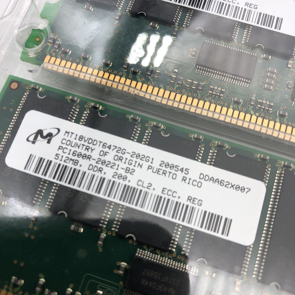 NEW HP 2GB DDR PC1600 ECC CL2 Memory Kit # 202171-B21 Compaq Server 4x512mb - Image 4 of 4