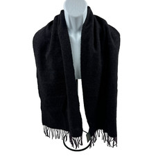 Lauren Ralph Lauren Gray Lambs Wool Scarf Winter Made In England NWT