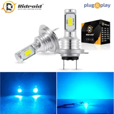 H7 8000K Ice Blue 8000LM CSP LED Headlight Bulbs Kit High Low Beam Fog Light