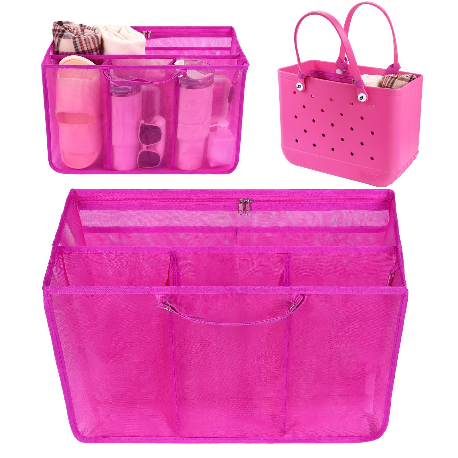 OUTXE Beach Bag Organizer Insert for X Large Bogg Bags Accessories Storage