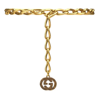 Gucci Interlocking G Antique Gold Chain Waist Belt Size Gucci Interlocking G Gold Chain Belt | Queen Bee of Beverly  main image 2