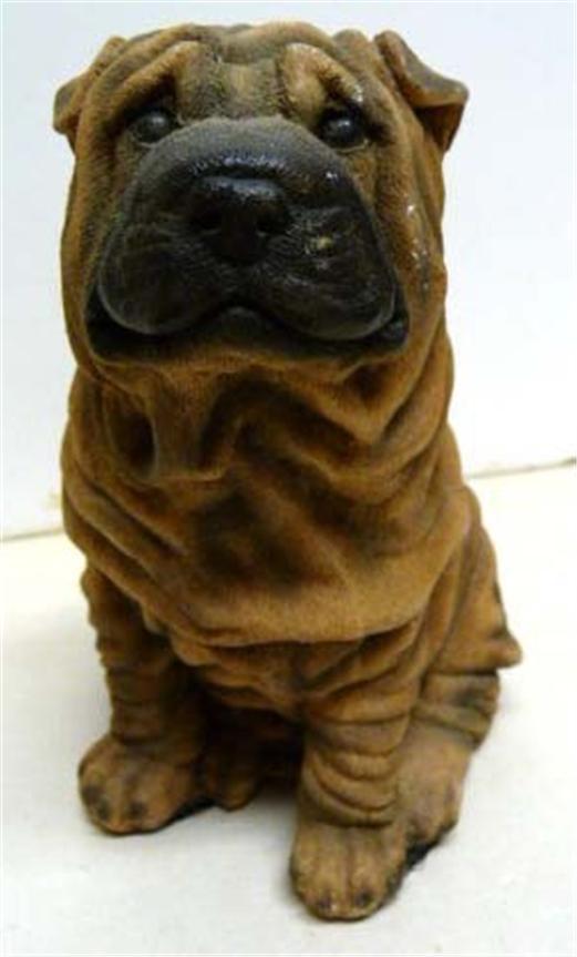 1988 MADE IN ITALY-CASTAGNA-DOG CHINESE SHAR PEI FIGURINE