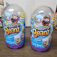 New Mighty Beanz Slam Pack With 8 Beans SEALED purple Flip Roll Race Lot Of 2