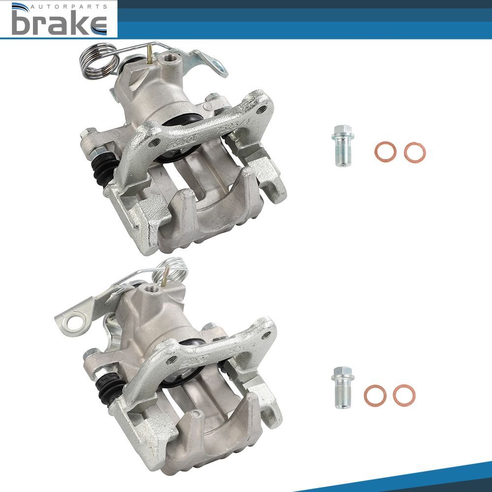2Pcs Rear Disc Brake Calipers with Bracket Fits 98-05 VW Passat 98-04 Audi A6