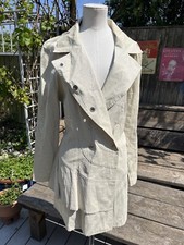 Vintage Et Dieu Crea La Femme 90s Size 12 Cream Coated Linen Cream Unique Mac