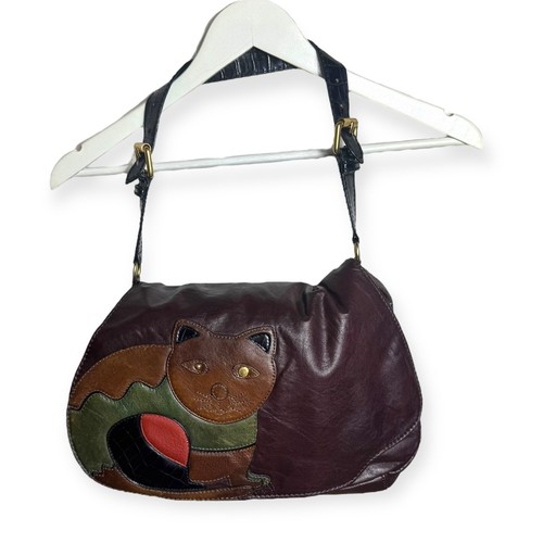 Braune Ledertasche Marc by Marc Jacobs Katze Leder Schultertasche Designer Selten - Bild 11 von 13