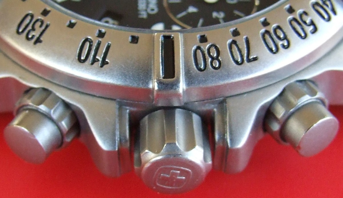 SUPER Rare WENGER GST AIR TITANIUM Swiss Army CHRONOGRAPH~Ratchet 
