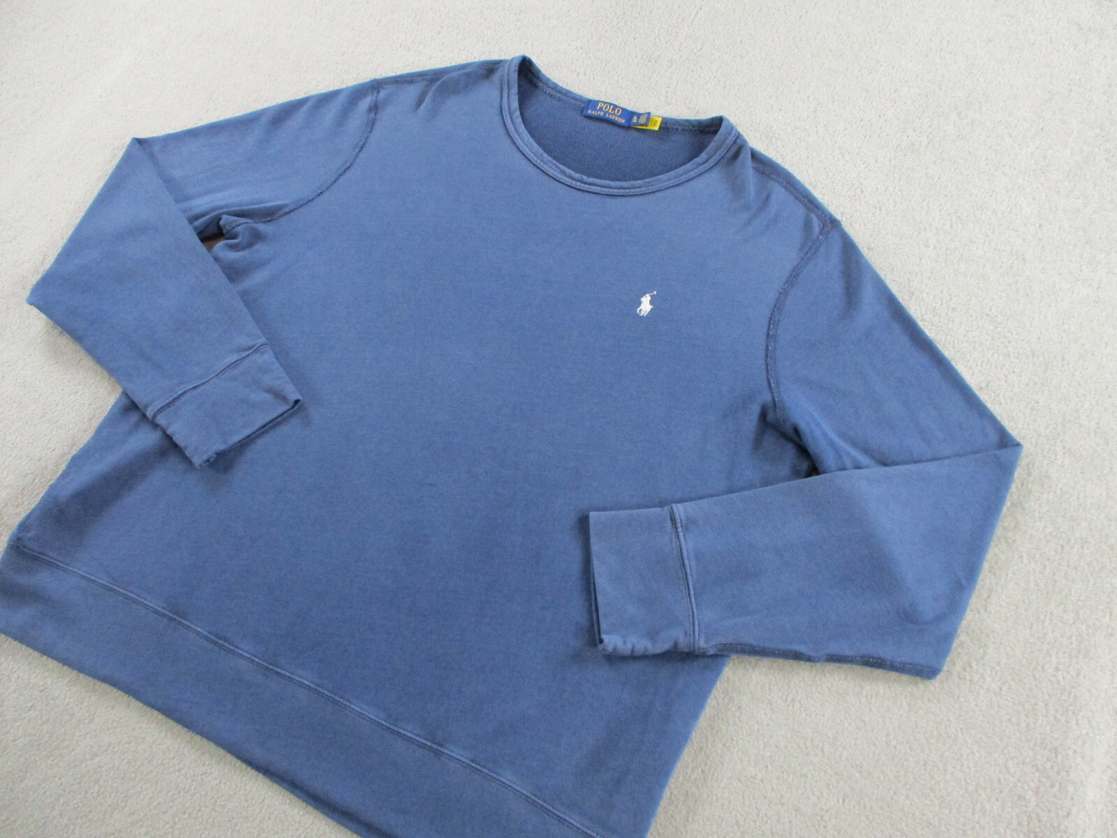 Ralph Lauren Polo Felpa Uomo Extra Large Blu Girocollo Cotone Maglione Pony