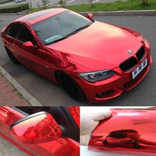 Full Roll 100ft X 5ft Glossy Chrome Vinyl Film Foil For Vehicle Wrap Sticker Red Full Roll 100ft X 5ft Glossy Chrome Vinyl Film Foil For Vehicle Wrap Sticker Red