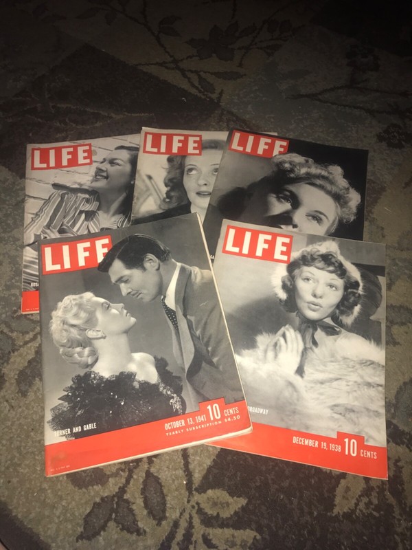 vintage Life Magazines lot of 5