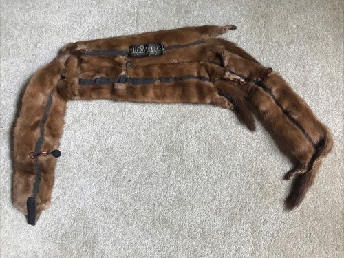 Vintage 1950's Mink Stole/Wrap 4 Full Pelts Rhomberg's Famous For Furs - Picture 5 of 12