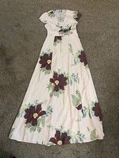 ASOS Light Pink Floral Open Back Cap Sleeve Maxi Dress US Size 6 NWT Bridesmaid