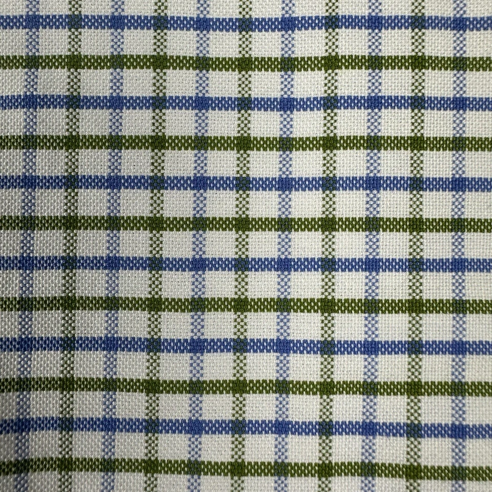 Lands' End Long Sleeve Button Down Check Shirt Size 4XL Green Blue Big & Tall - Image 3 of 4