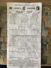 Lords scorecard Middlesex v Durham 1992 signed by John Emburey REDUCED
