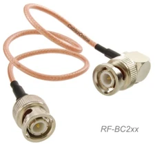 BNC Right-Angle Male to BNC Male 50-Ohm RG316 Coax Low Loss RF Cable