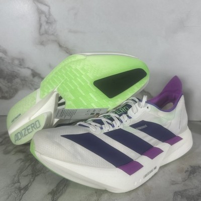 adidas Adizero Adios Pro 4 Running Shoes Mens SZ 12 Core White Purple New JR1656