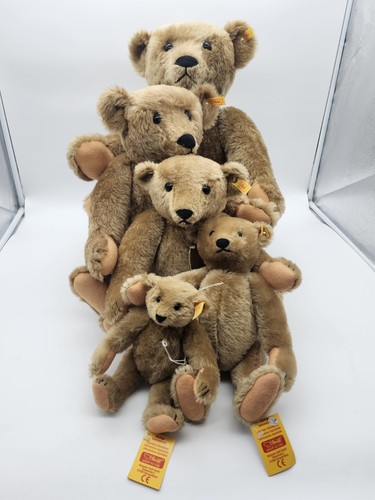 Vintage Steiff Margaret Strong Museum 1904 Classic Teddy Bear Family Set Of 5 - Picture 24 of 24