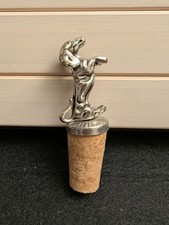 Vintage Wine Topper...Pewter Hound Dog.