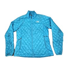 The North Face ThermoBall Eco Jacket Womens M Teal Puffer Zip Winter Outdoor