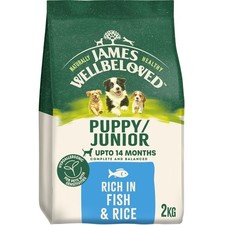 James Wellbeloved Dog Puppy Hypoallergenic Dry Food Fish and Rice 2 kg 7.98 per kilo