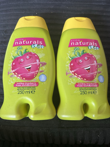 Avon Naturals Kids Body Wash X 2 - Strawberry - Full Size 250ml / Rare - Picture 1 of 1
