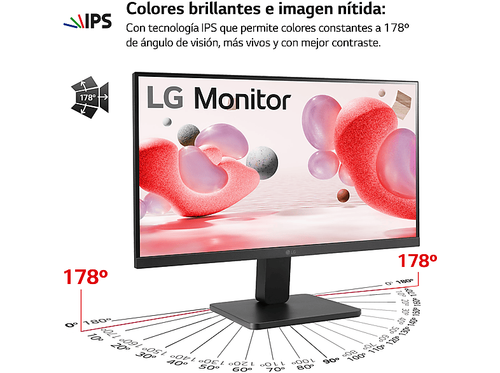 Monitor - LG 24MR400-B, 24", Full-HD, 5 ms, 50/60 Hz, HDMI x1 Negro - Imagen 2 de 8