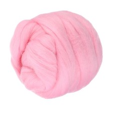 Wool Roving Yarn, 150G/5.3OZ Felting Wool Pure Roving Yarn, Pink