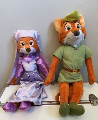 Disney store Robin Hood and Maid Marian plush stuffed animals 17  18  19 
