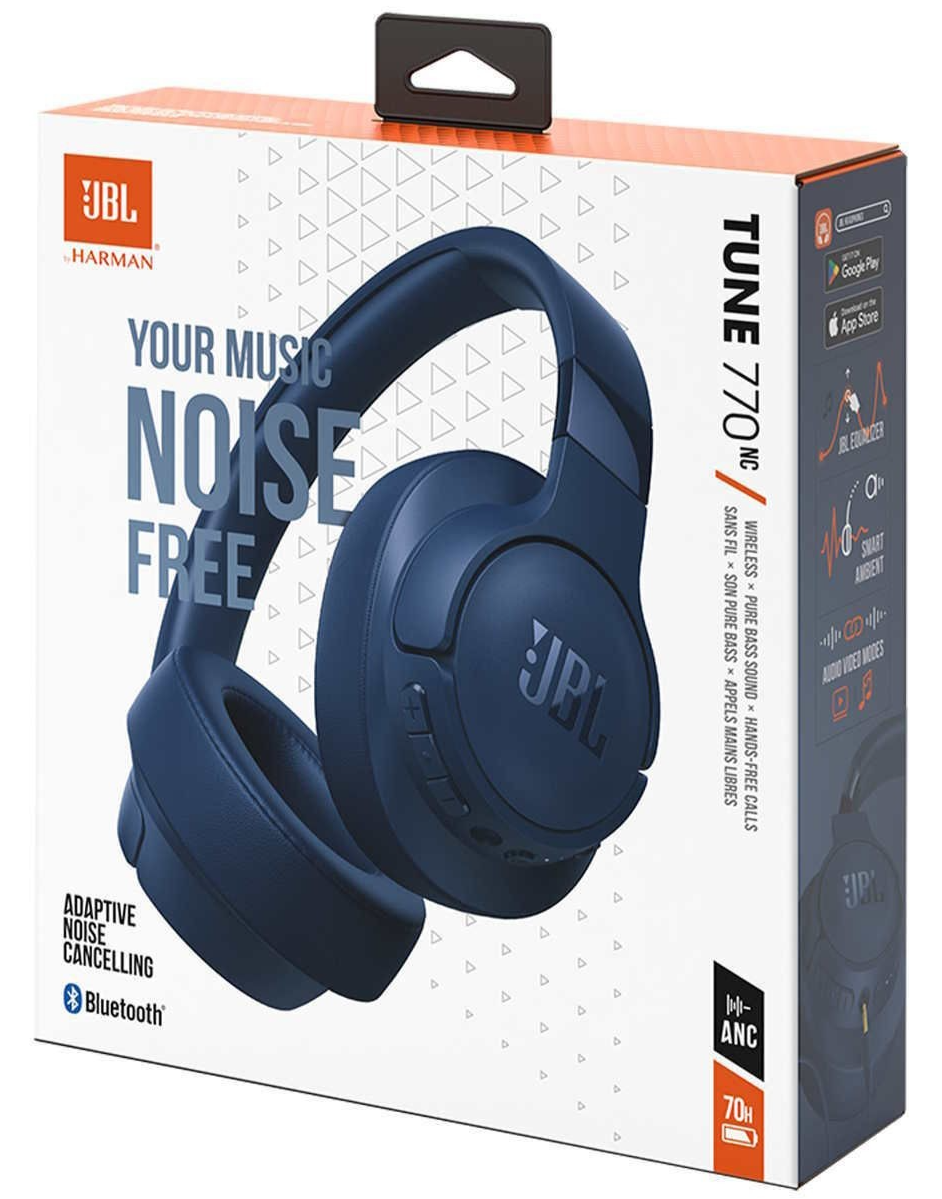 NEW✅JBL TUNE 770NC Adaptive Noise Cancelling Wireless Over-Ear Headphones ⭐BLUE!