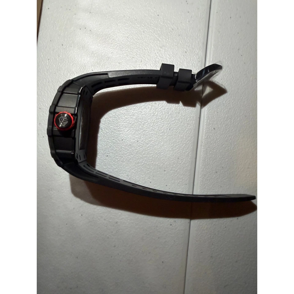 Reloj Automático TSAR BOMBA Esqueleto Correa de Goma Negra Cristal de Zafiro Foto 3 de 4