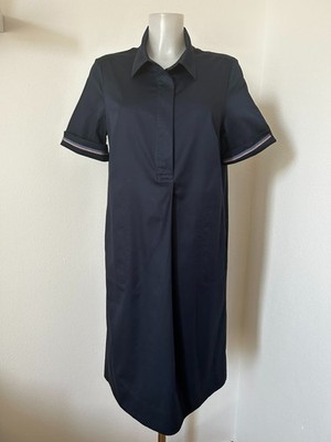 White Label Kleid marine Gr. 38 Tunika Kragen Baumwolle Elasthan