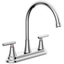 2 Handle Kitchen Sink Faucet, 8 Inch High Arc 360 Swivel Kitchen Sink Faucet,...