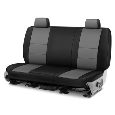 For Ford Excursion 00-03 Seat Cover Premium Leatherette 2nd Row Black & Medium