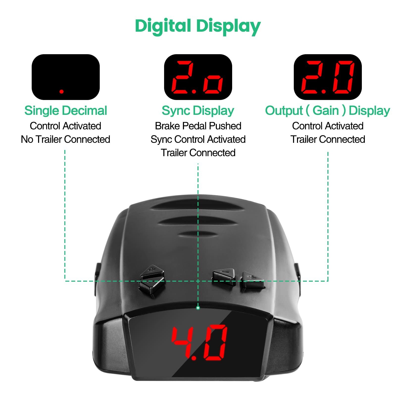 briidea Trailer Brake Controller, Time-Delay Brake Controller for 1-4 Axle Tr...