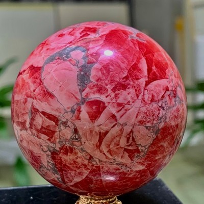 253G Natural Beauty Pink Peach Blossom Stone Ball Spiritual Crystal Ball Healing