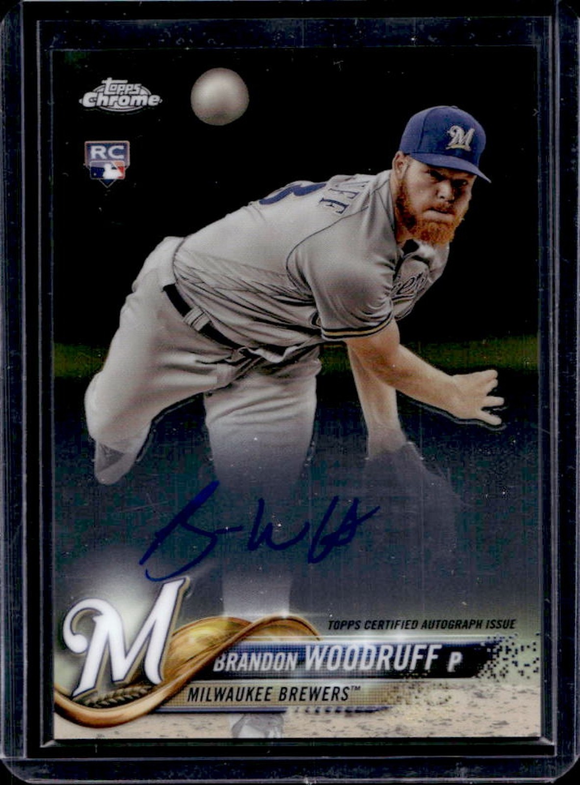 2018 Topps Chrome Brandon Woodruff Auto Autograph RC #RA-BW Brewers Rookie