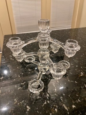 Duncan & Miller  Canterbury  Crystal Banquet Candelabrum   Tiered 7-Light Set