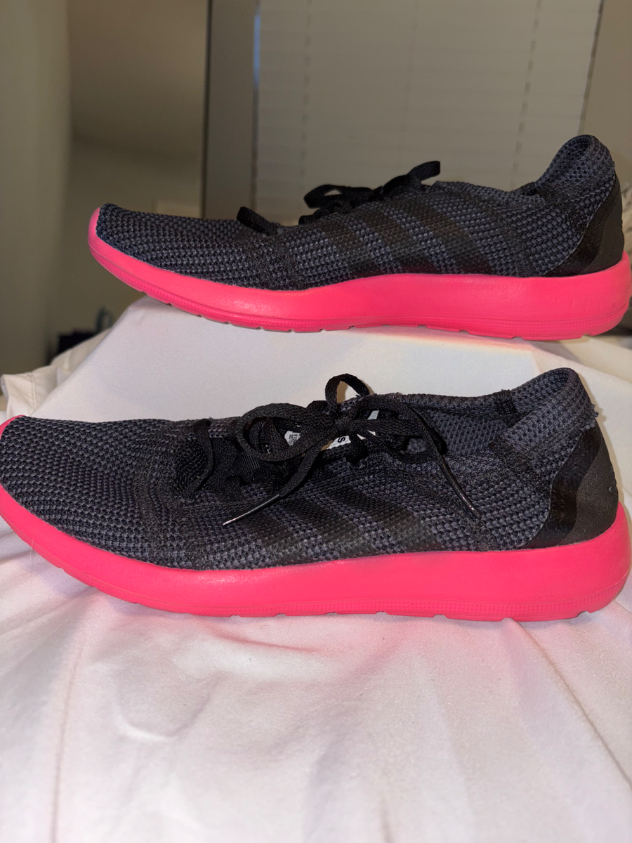 Adidas Running Shoes YYJ 606004 Grey/ Black with pink sole