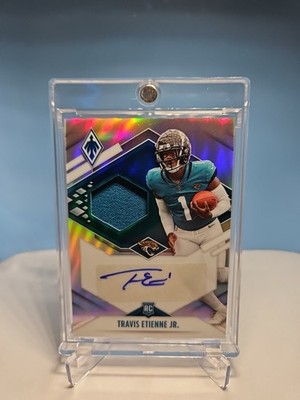2021 Panini Phoenix Footbal Travis Etienne Jr. ROOKIE PHOTO SHOOT PATCH AUTO/99