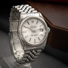 Rolex Datejust oyster perpetual automatic men man 36mm silver dial 16220 watch