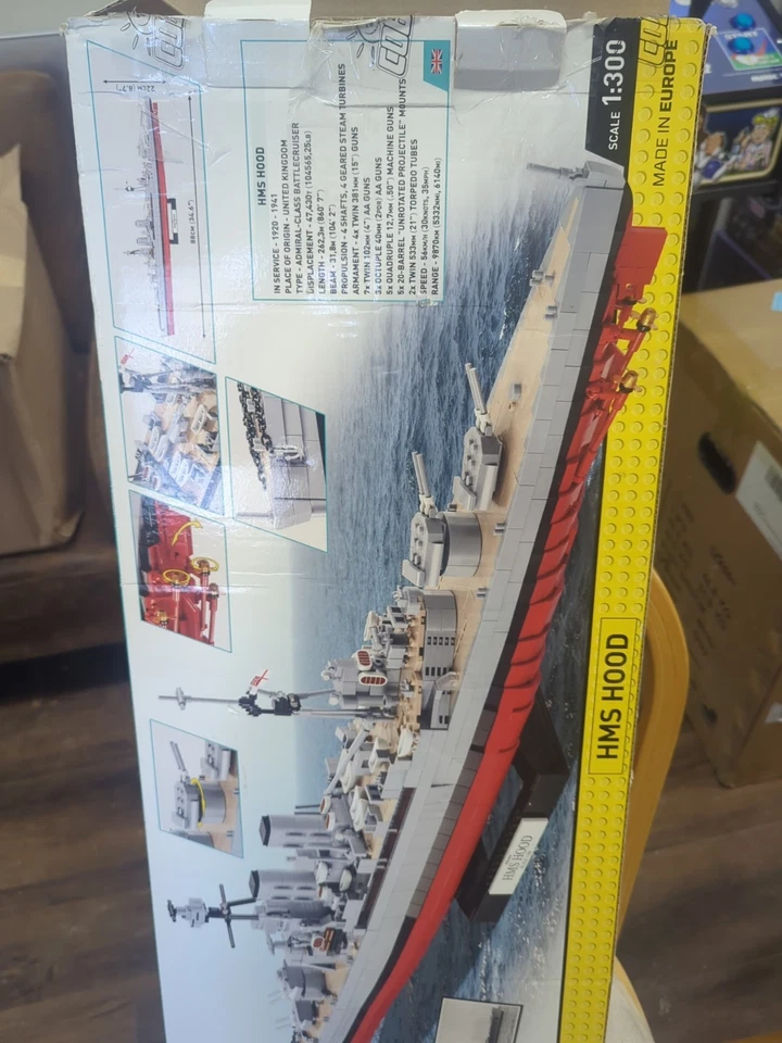 COBI WW2 Warships HMS Hood Battlecruiser Navy Ship Model Building Block Set 4830 - Image 3 of 4