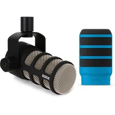 Rode PodMic Cardioid Dynamic Broadcast Microphone with Pop Filter - Blue