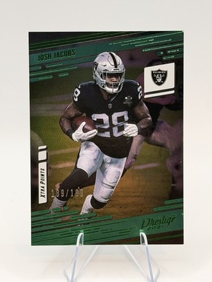 2021 Panini Prestige Xtra Points Premium Green /199 Josh Jacobs #142 Raiders