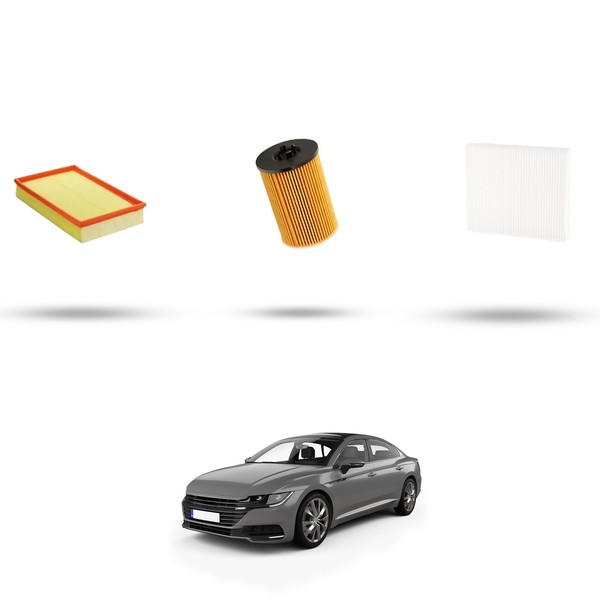 Hoffcar Set Service - 3 Filter Kompatibel Mit VW Arteon (3H) 2.0 Tdi 176Kw Ab-image