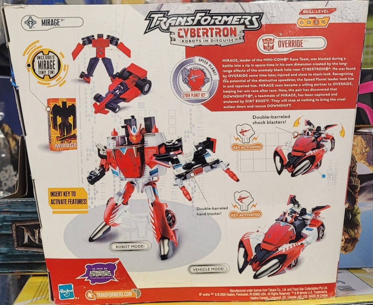 Transformers Cybertron OVERRIDE with MINI-CON MIRAGE TINY TIN 
