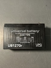 Universal Battery UB1270R 12V 7Ah Rechargeable AGM Type SLA