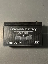 Universal Battery UB1270R 12V 7Ah Rechargeable AGM Type SLA